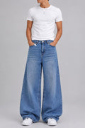 Blue indigo washed Wide-Leg
