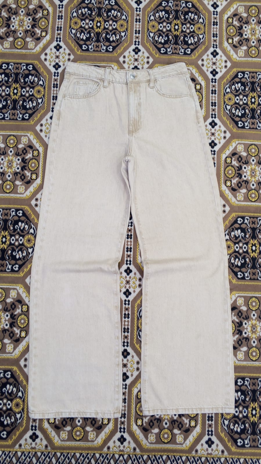 Beige Wide-Leg