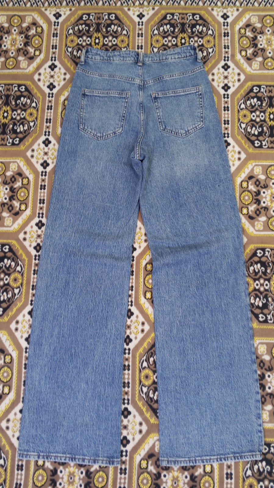 Blue indigo washed Wide-Leg
