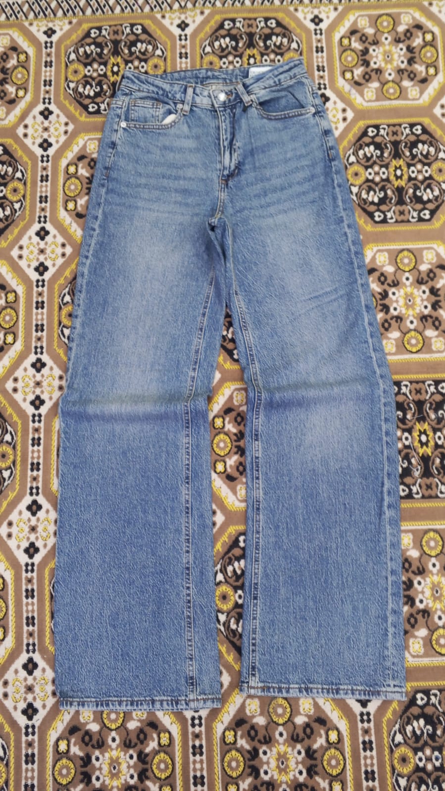Blue indigo washed Wide-Leg